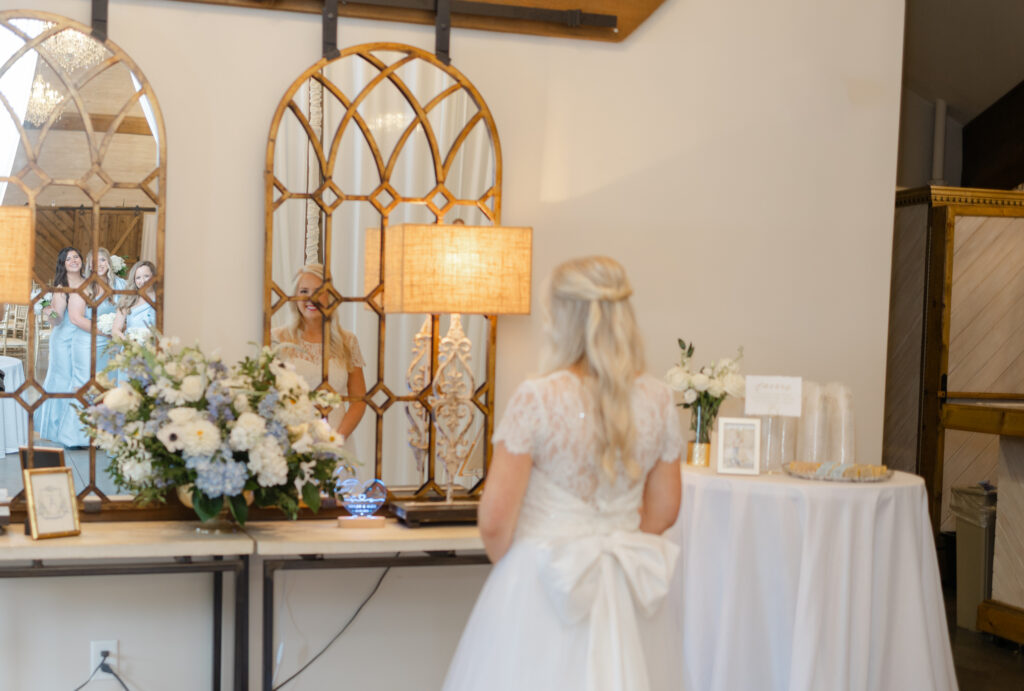 Taylor during an indoor bridal portrait at Park Crest Event Facility