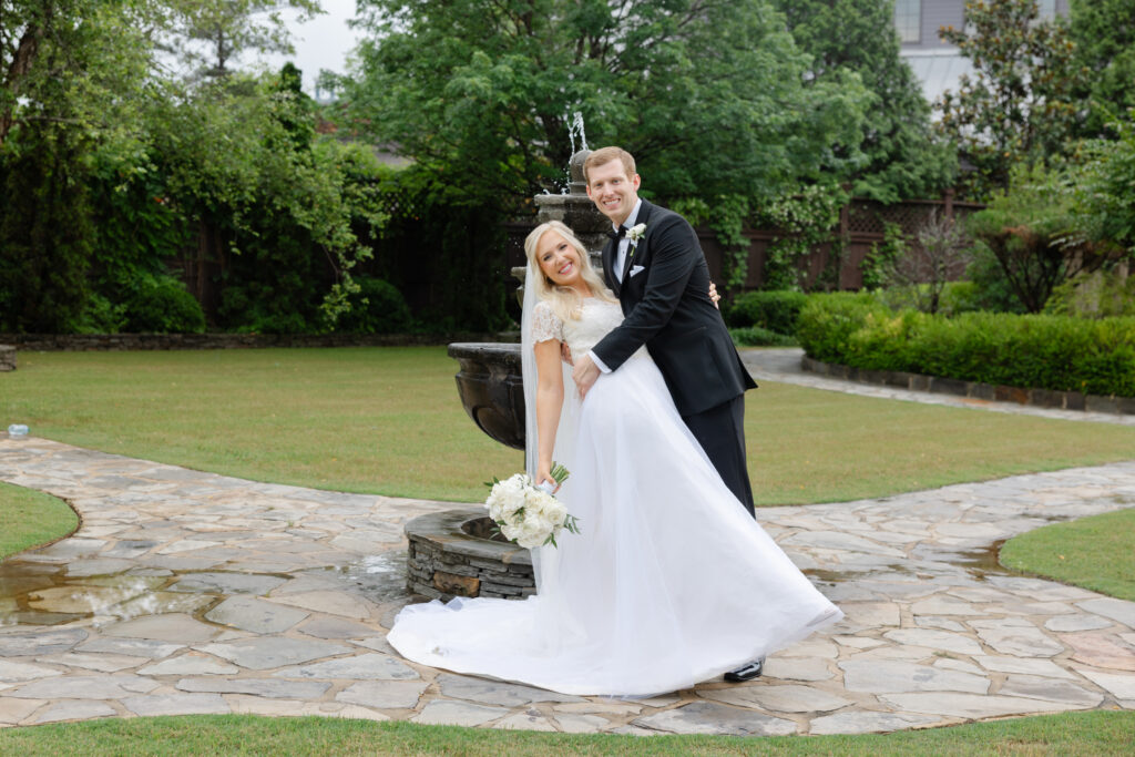 Taylor and Alex celebrating immediately after their wedding ceremony