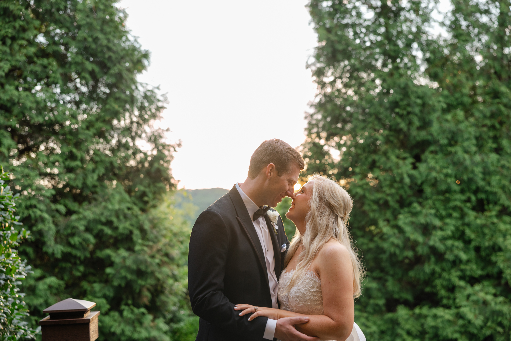 Taylor and Alex during sunset wedding portraits at Park Crest in Birmingham Alabama