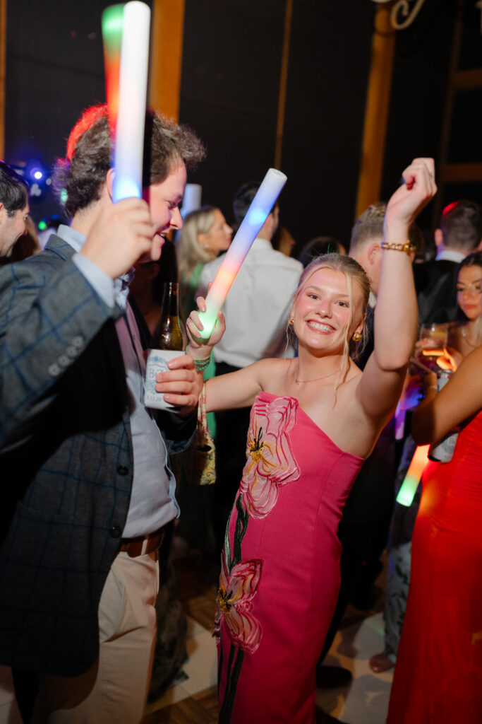 Guests celebrating during an Old Overton Country Club wedding reception