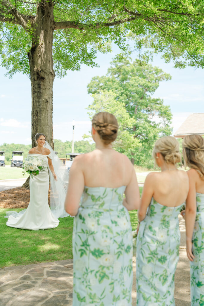 Brooke with her bridesmaids at Old Overton Country Club