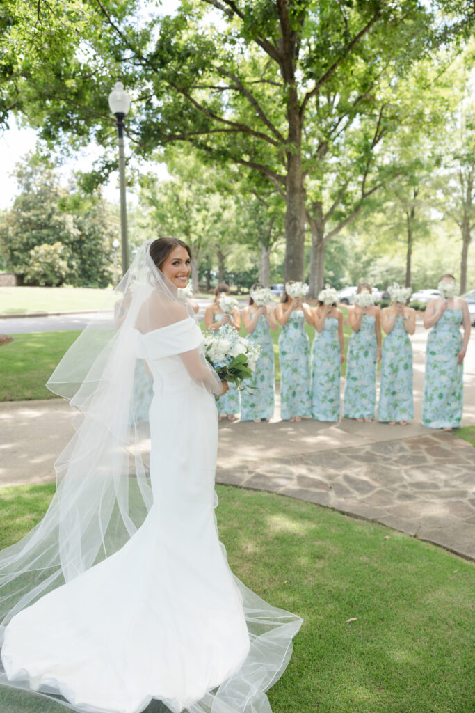 Brooke with her bridesmaids at Old Overton Country Club
